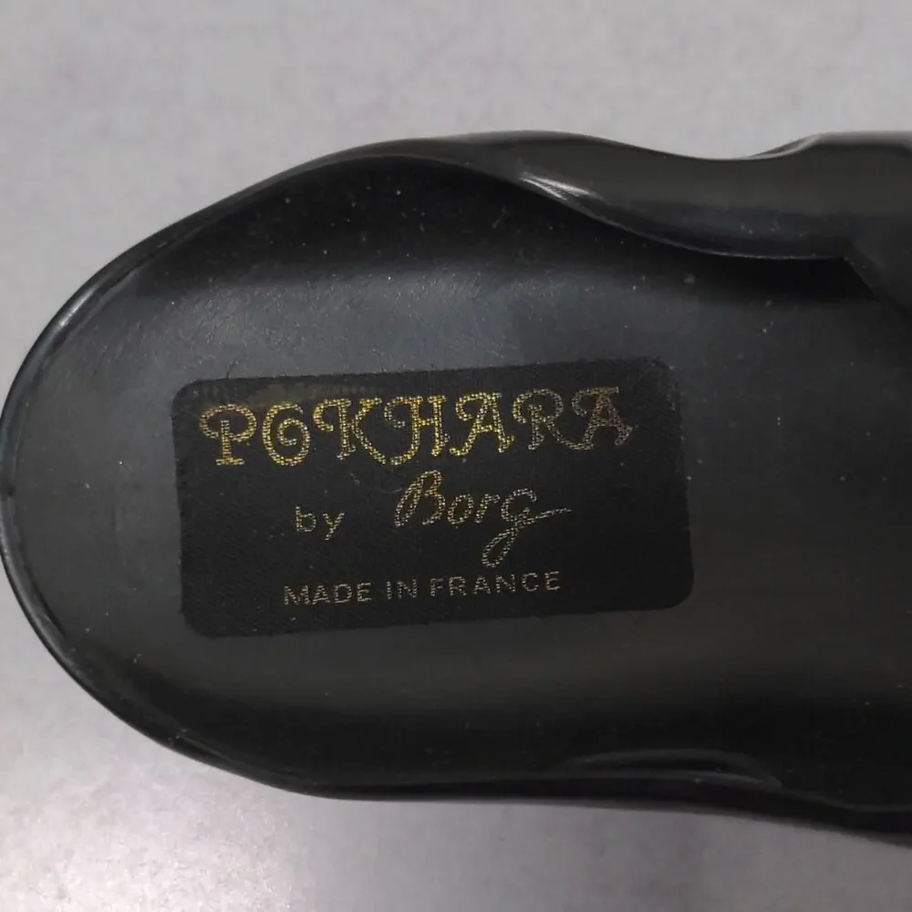 Pokhara by Borg Black Y2K Slip-on Jelly Sandals - Size 35/2; 36/3 (see meas)